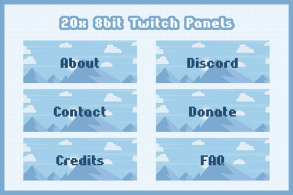 8bit Mountain Clouds Twitch Panels: A Strategic Approach to Stream Branding