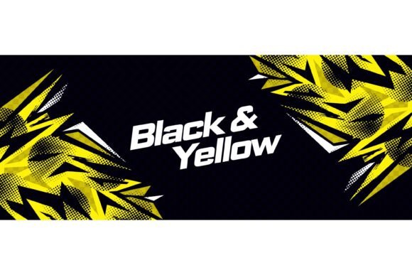 Abstract Black and Yellow Sport Banner