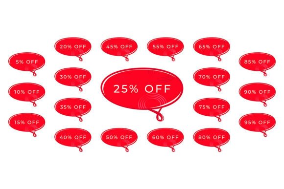 Boost Your Marketing with the Red Banner Sales Set: A Dynamic Design Solution