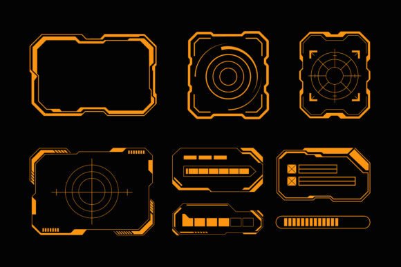 Digital HUD Interface Design Template: Enhancing Visual Interaction in Modern Technology