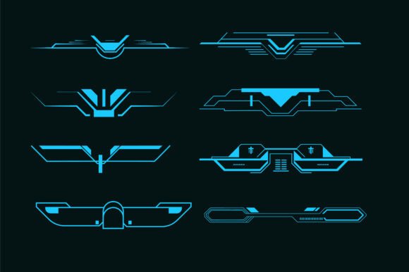 Futuristic Digital Interface Border