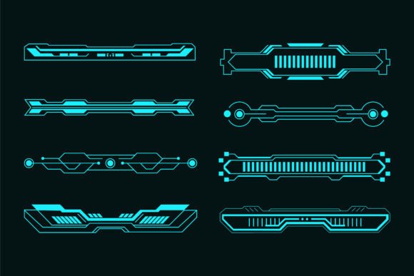 Futuristic Window HUD Elements Set: A Designer's Toolkit for Digital Interfaces