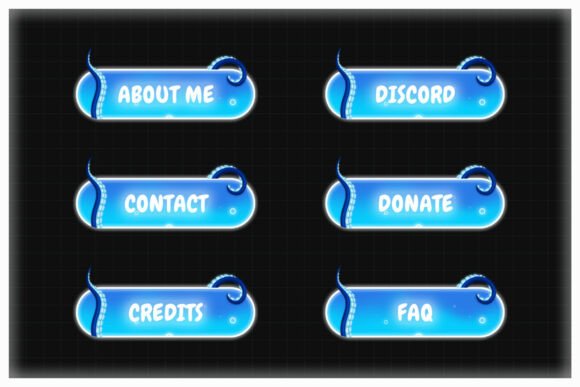 Glowing Tentacle Twitch Panels