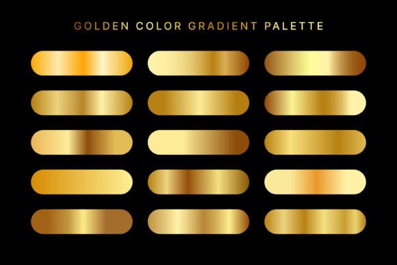 Golden Gradient Color Palette: Design with Radiance and Versatility