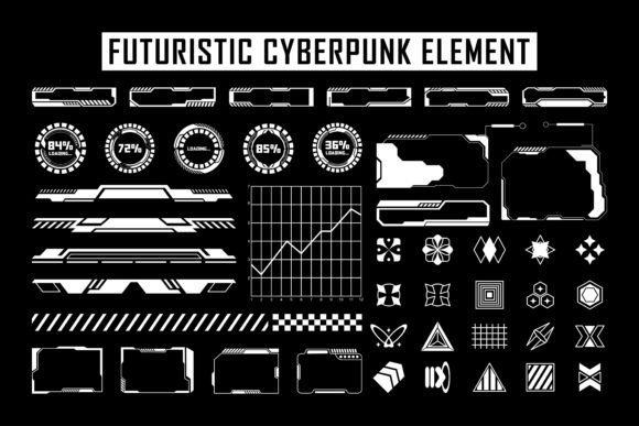 High Tech Futuristic Cyberpunk HUD Pack
