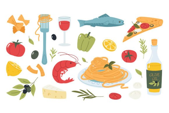 Italian Food Pasta Elements: A Practical Guide for Designers and Creators