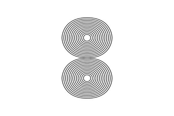 Number Eight 8 Linear in Black Lines: A Versatile Graphic Design Element