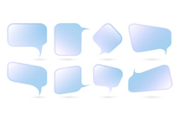 Pink Blue Pastel Speech Bubbles: A Versatile Design Asset Done Right