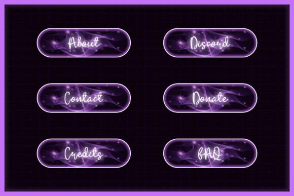 Purple Magic Flash Twitch Panels for Dreamy Stream Themes