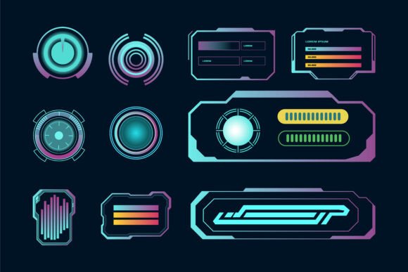 Redefining Digital Realities with Futuristic HUD Interface Elements Sets