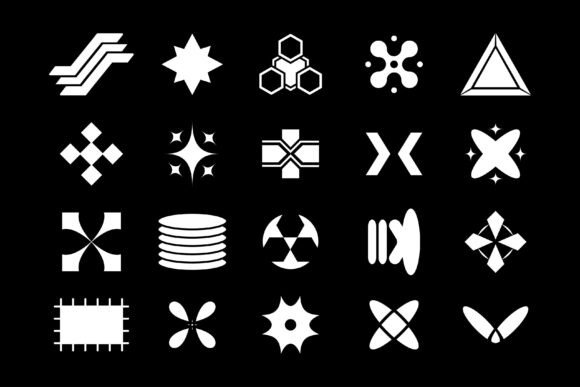 Sci-Fi HUD Interface Icon Set Cyberpunk: A Versatile Design Resource for Futuristic Visuals