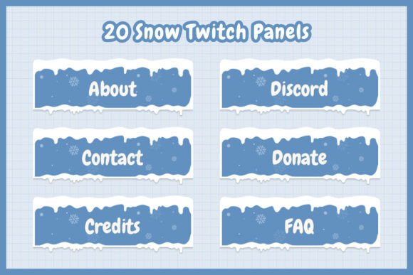 Snowy Twitch Panels – 20x Panel: A Practical Choice for Winter-Themed Channel Branding