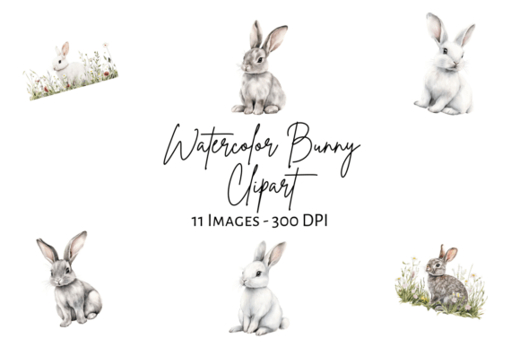 Watercolor Bunny Spring Clipart: A Fresh Touch for Creative Projects